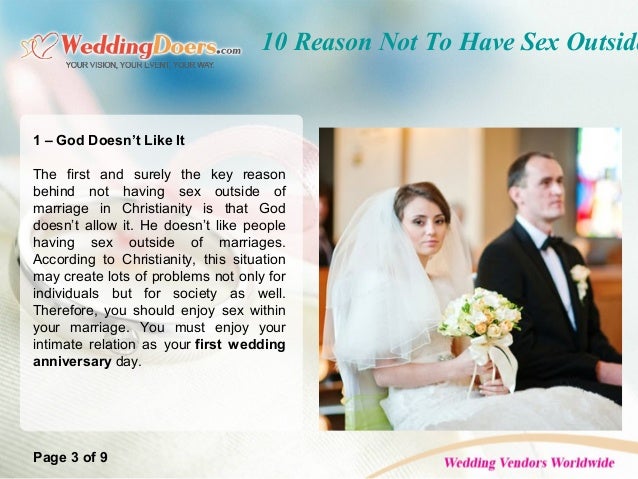 Having sex outside of marriage